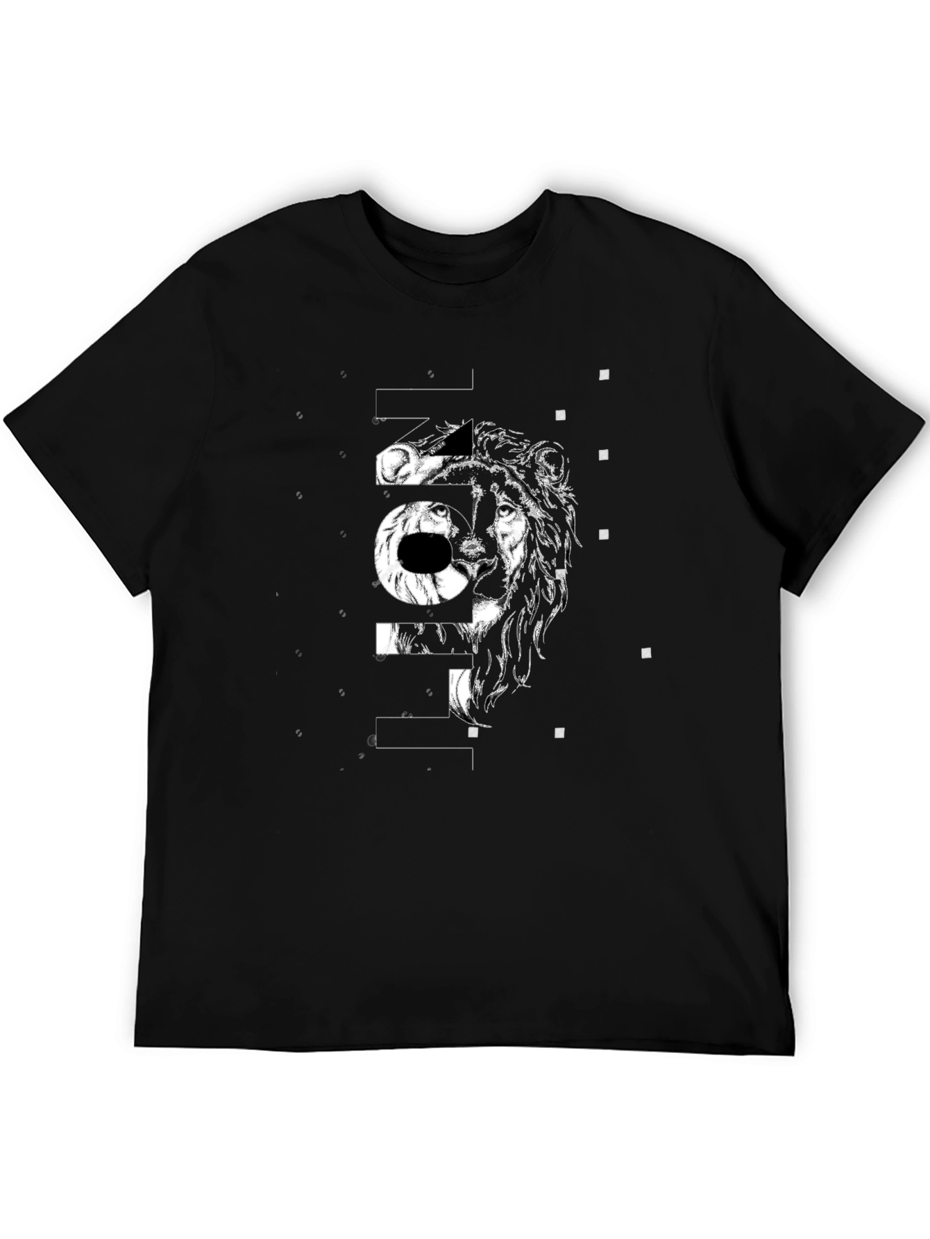 Lion Graphic Black T-Shirt