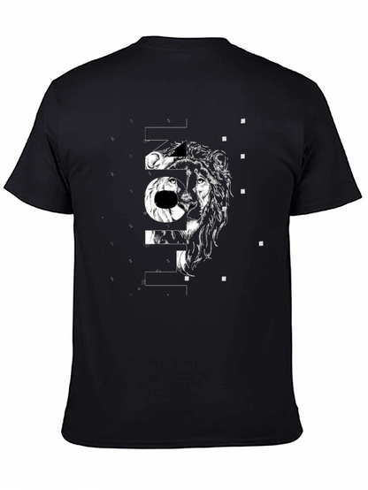 Lion Graphic Black T-Shirt