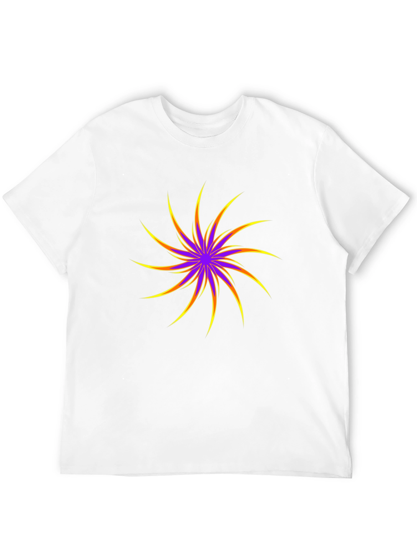 Vibrant Starburst Graphic Black T-Shirt