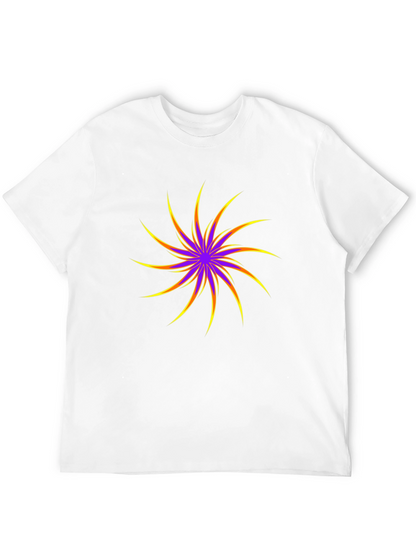 Vibrant Starburst Graphic Black T-Shirt