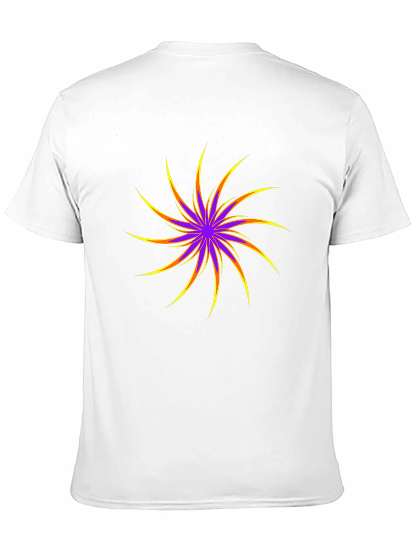 Vibrant Starburst Graphic Black T-Shirt