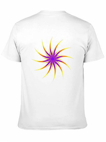 Vibrant Starburst Graphic Black T-Shirt