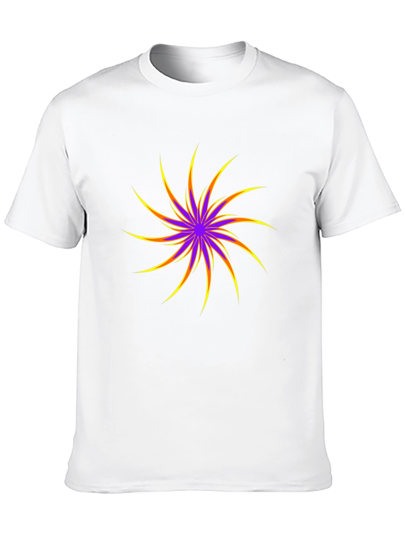 Vibrant Starburst Graphic Black T-Shirt