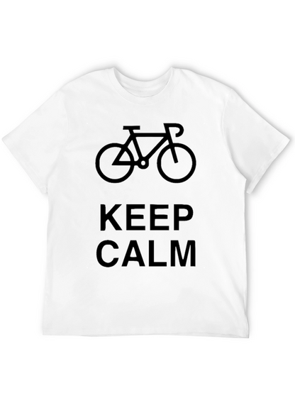 Keep Calm Bicycle Graphic Black T-Shirt