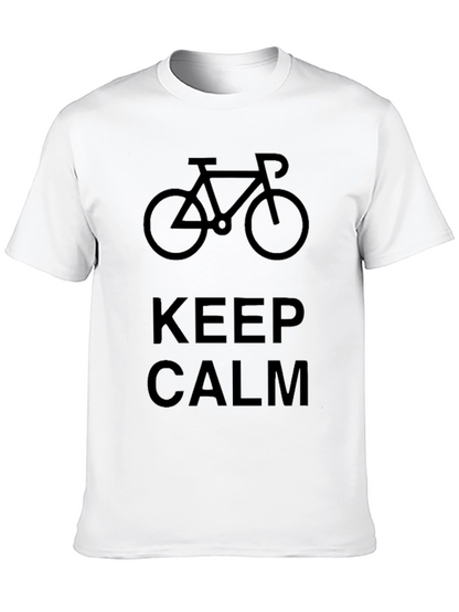 Keep Calm Bicycle Graphic Black T-Shirt