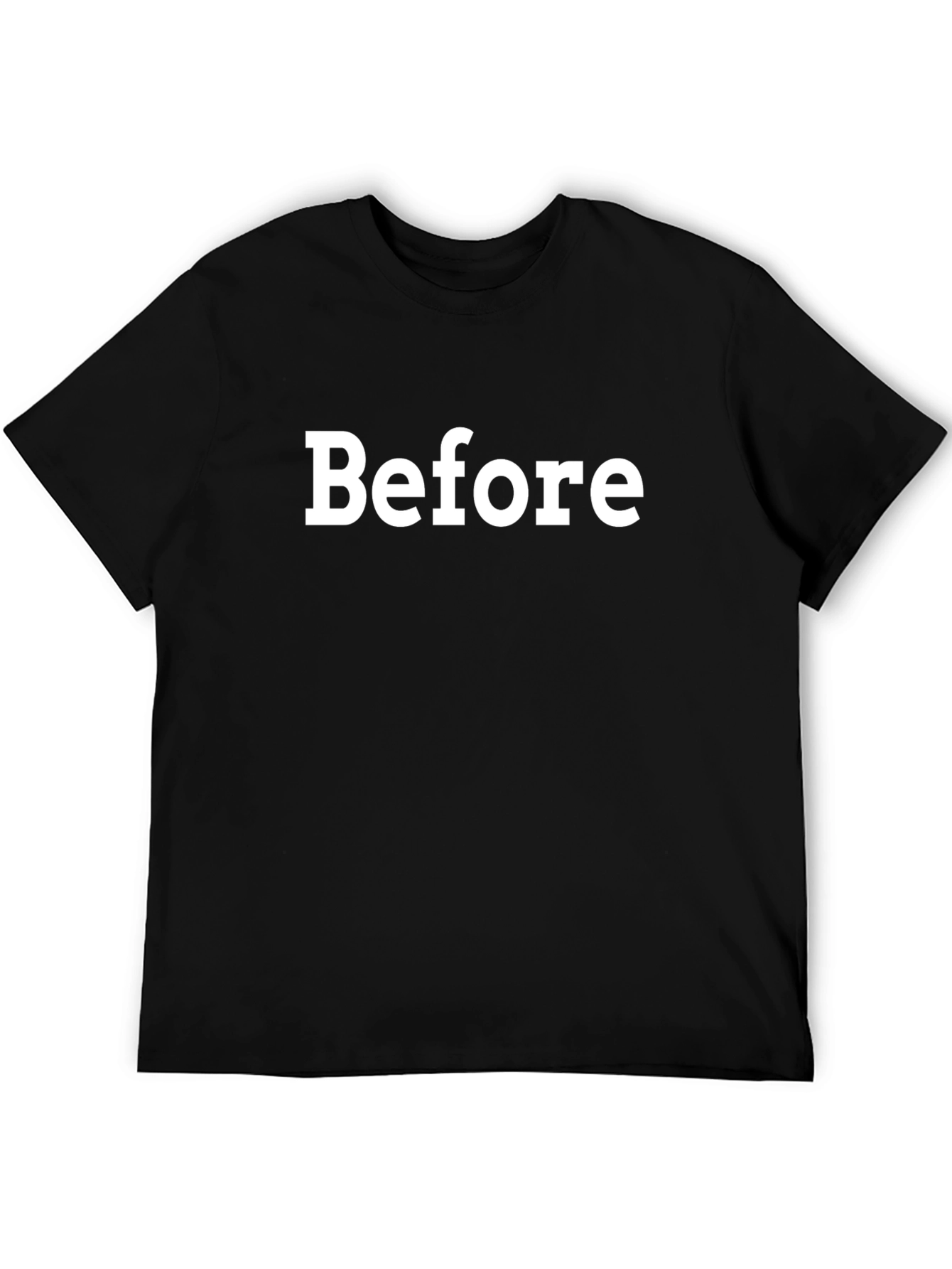 Before Graphic Print Black T-Shirt