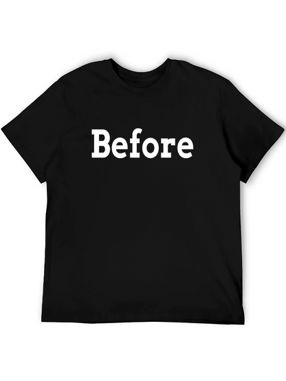 Before Graphic Print Black T-Shirt