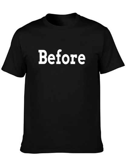 Before Graphic Print Black T-Shirt