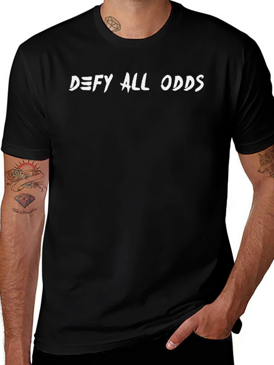 Defy All Odds Black Graphic Tee