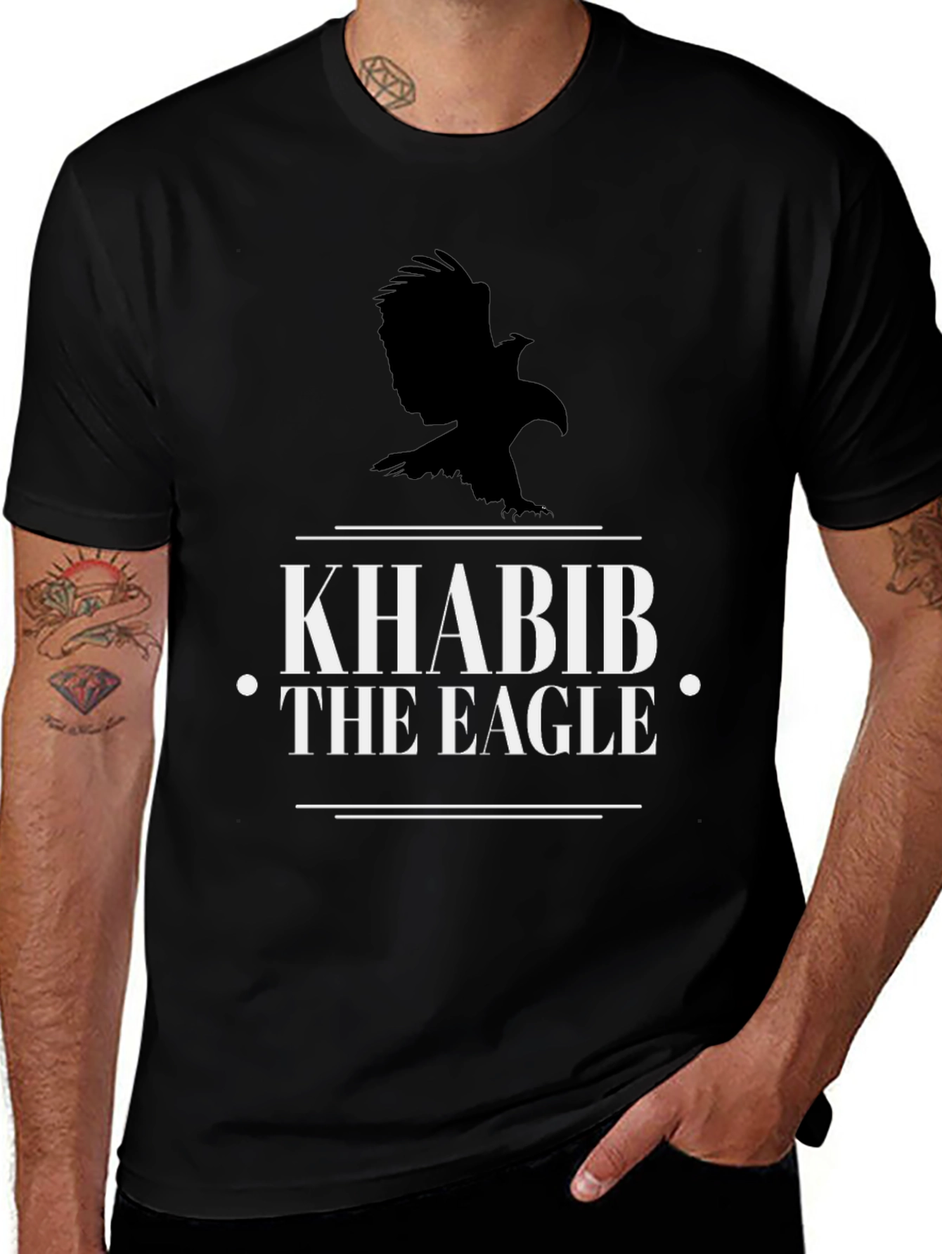 Khabib The Eagle Graphic Tee - Mens Black T-Shirt
