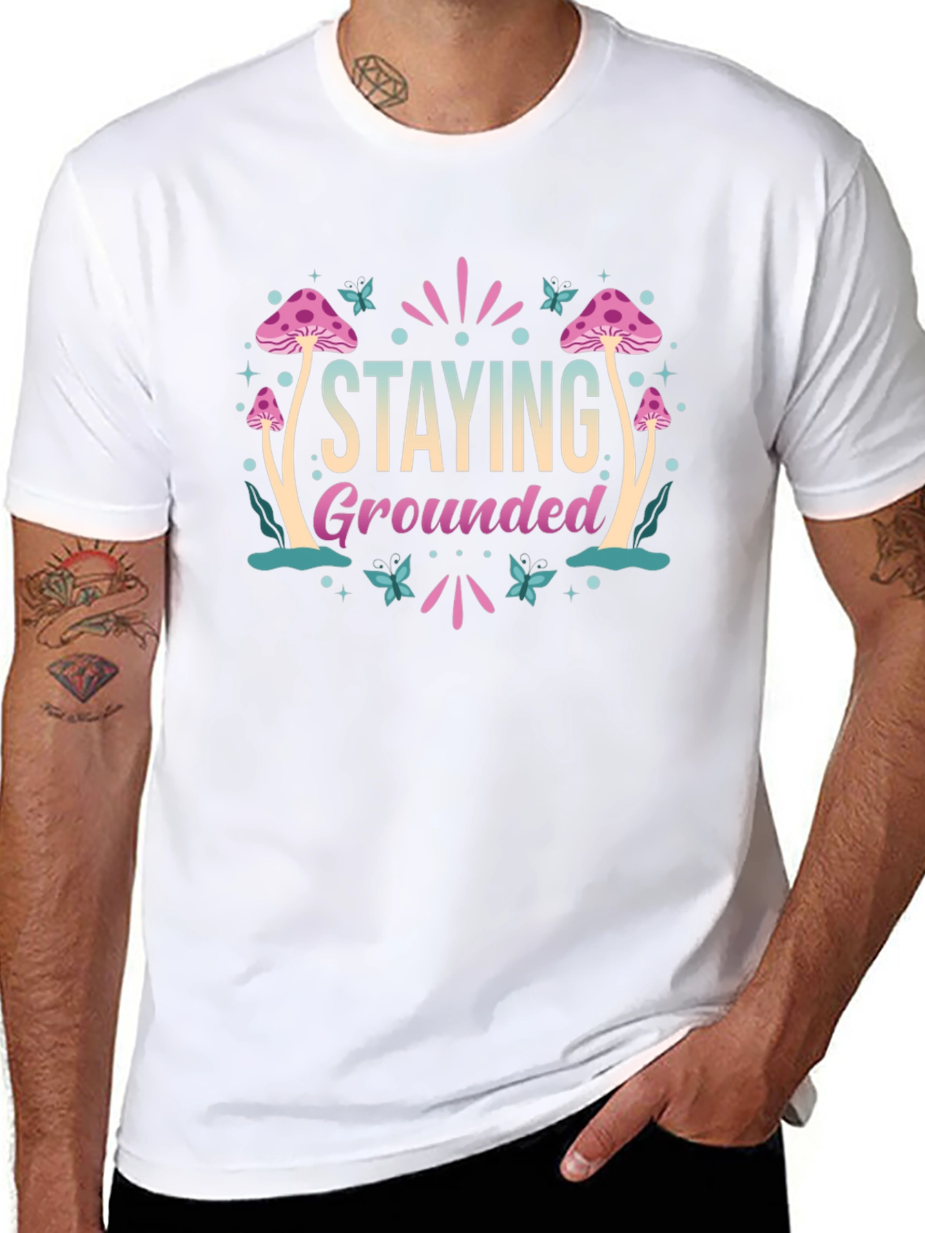 Staying Grounded Mushroom Graphic Tee