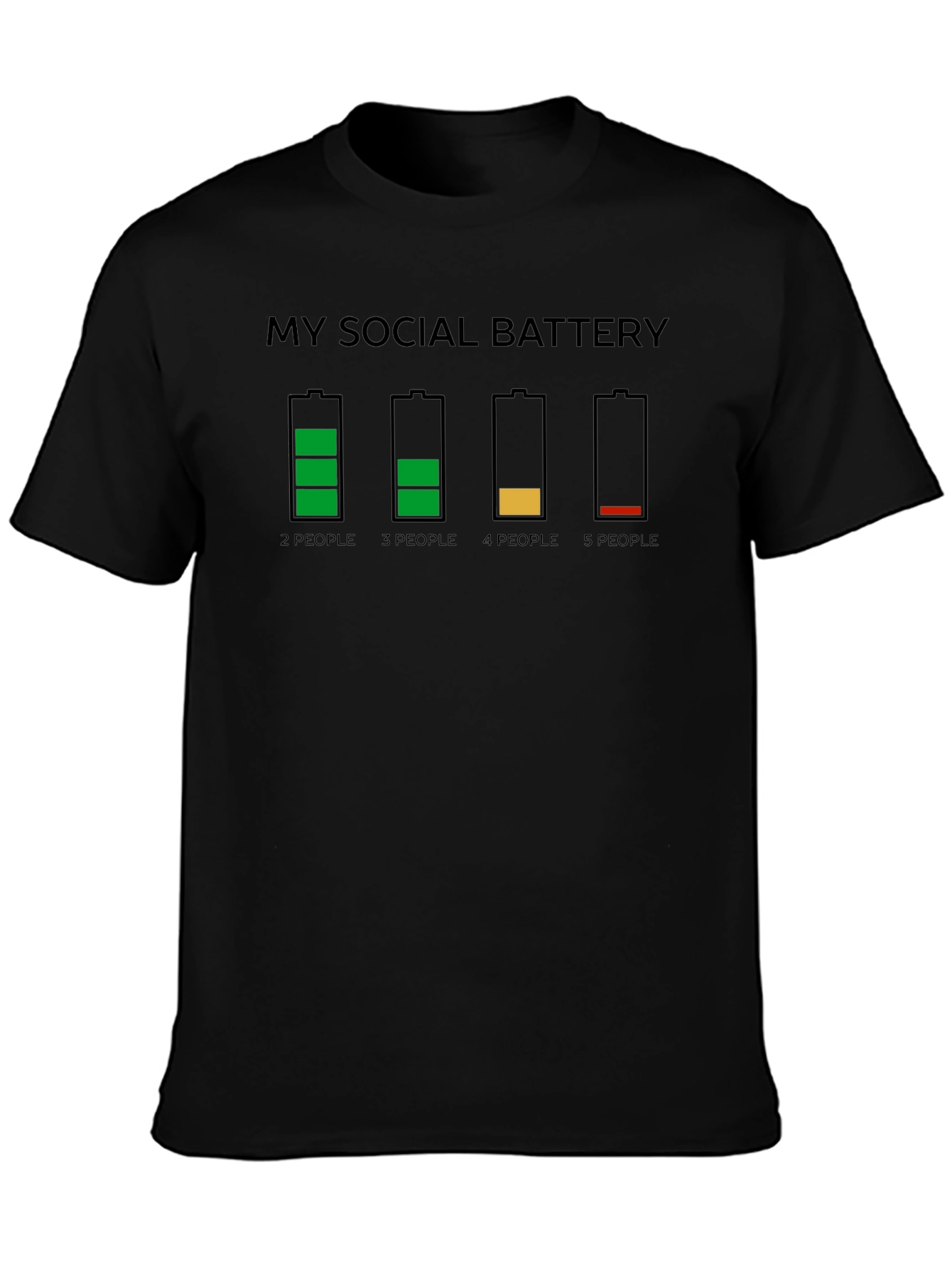 Social Battery Graphic T-Shirt Funny Introvert Tee
