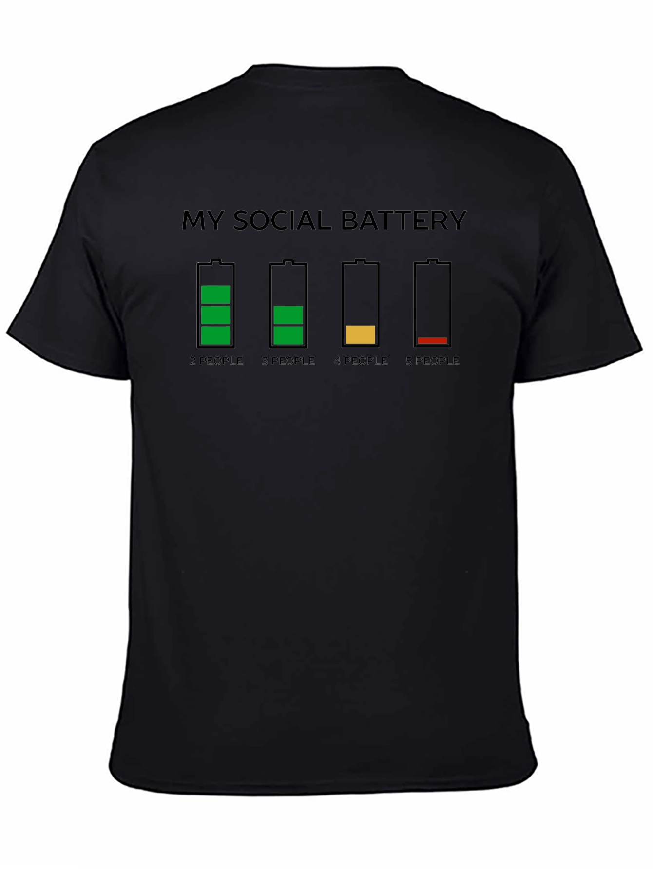 Social Battery Graphic T-Shirt Funny Introvert Tee