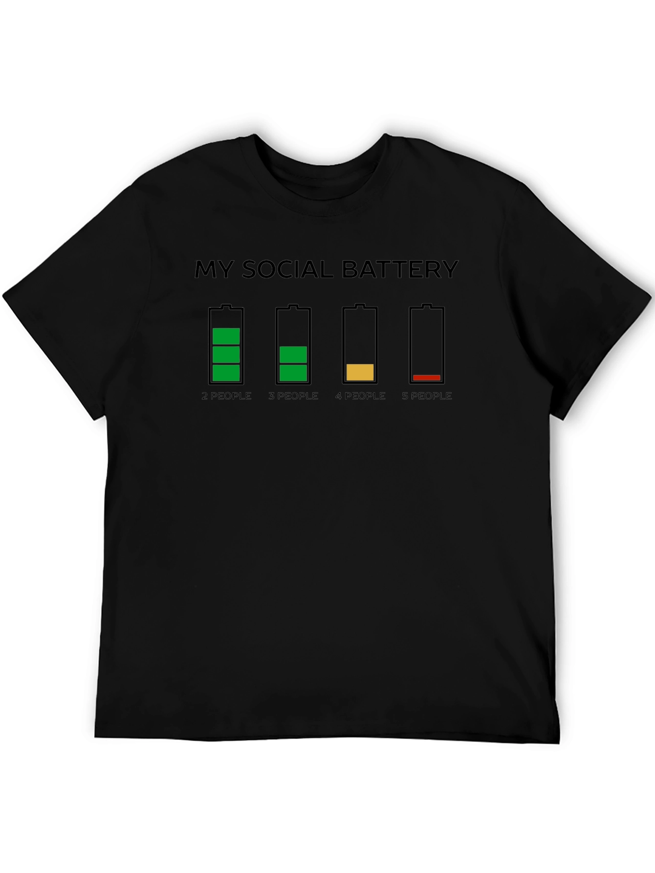 Social Battery Graphic T-Shirt Funny Introvert Tee