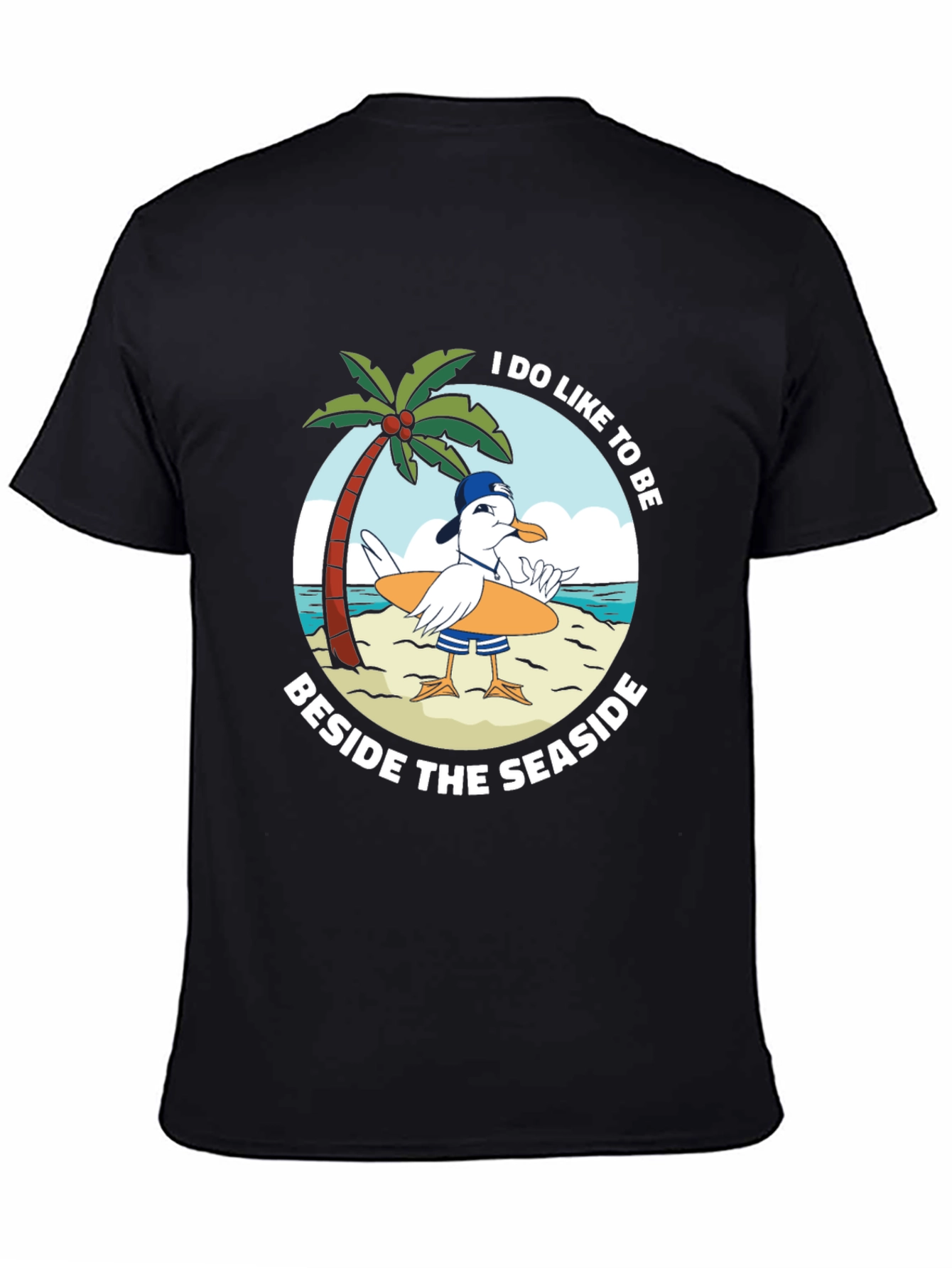 Beach Seagull Graphic Tee - Seaside Fun!