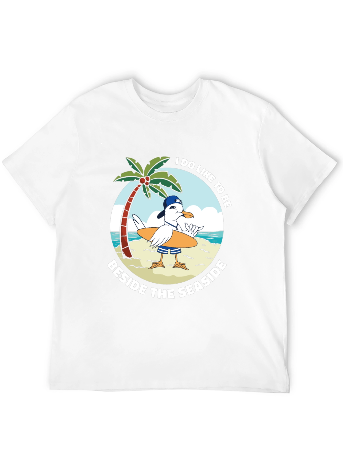 Beach Seagull Graphic Tee - Seaside Fun!