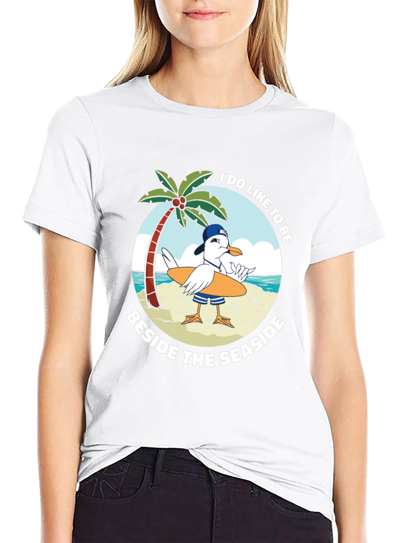 Beach Seagull Graphic Tee - Seaside Fun!
