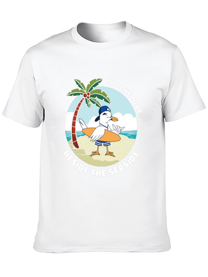Beach Seagull Graphic Tee - Seaside Fun!