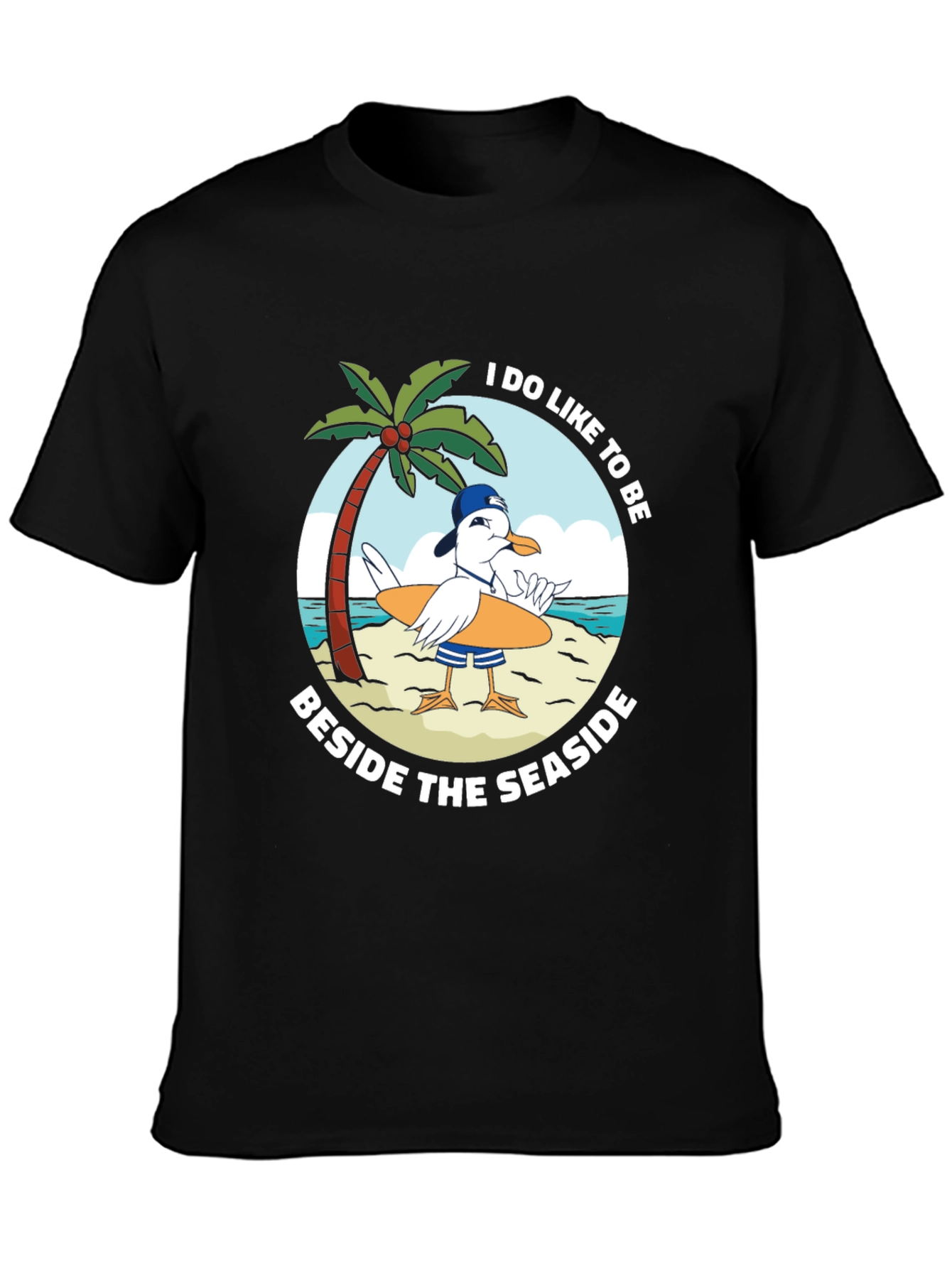 Beach Seagull Graphic Tee - Seaside Fun!