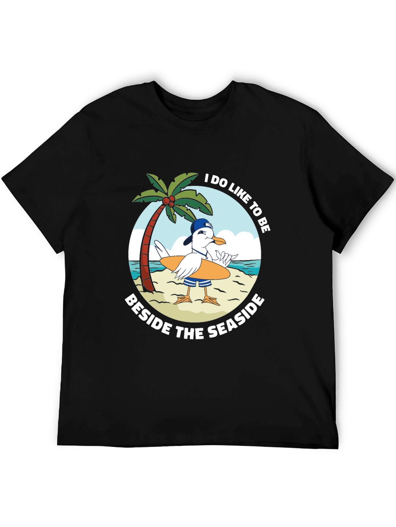 Beach Seagull Graphic Tee - Seaside Fun!