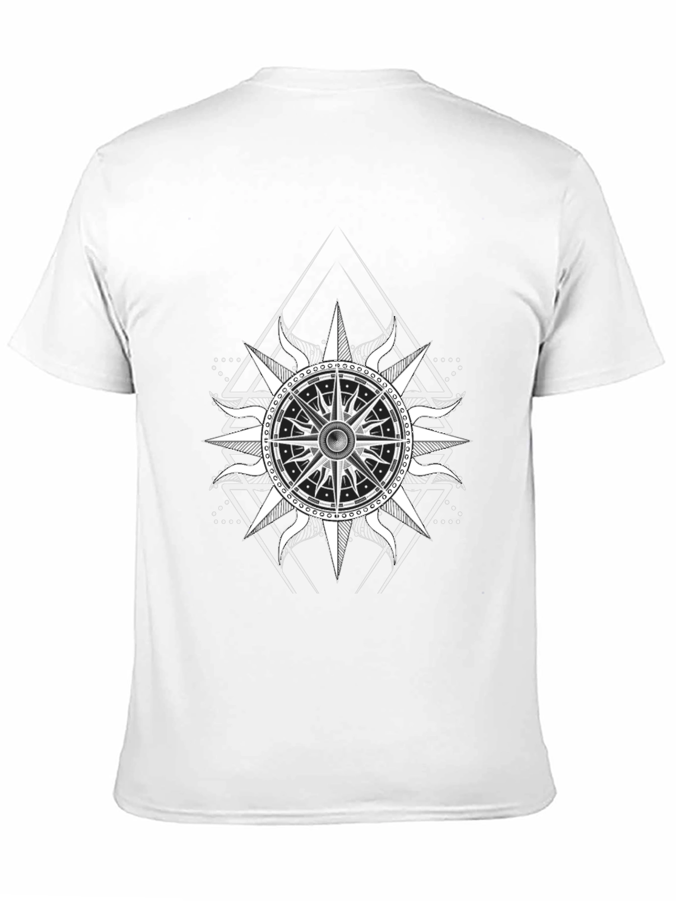 Nautical Compass Graphic Black T-Shirt