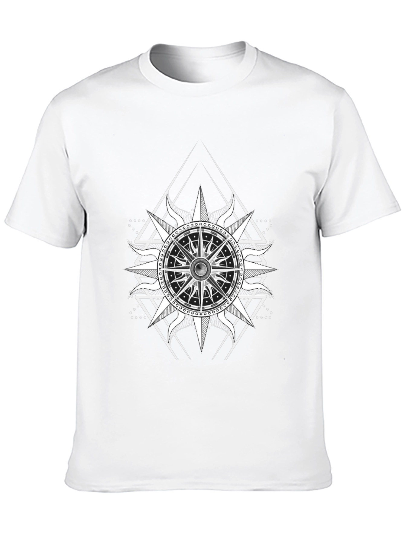 Nautical Compass Graphic Black T-Shirt