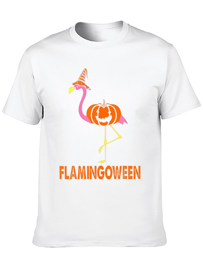 Flamingoween T-Shirt - Halloween Flamingo Pumpkin Witch Hat