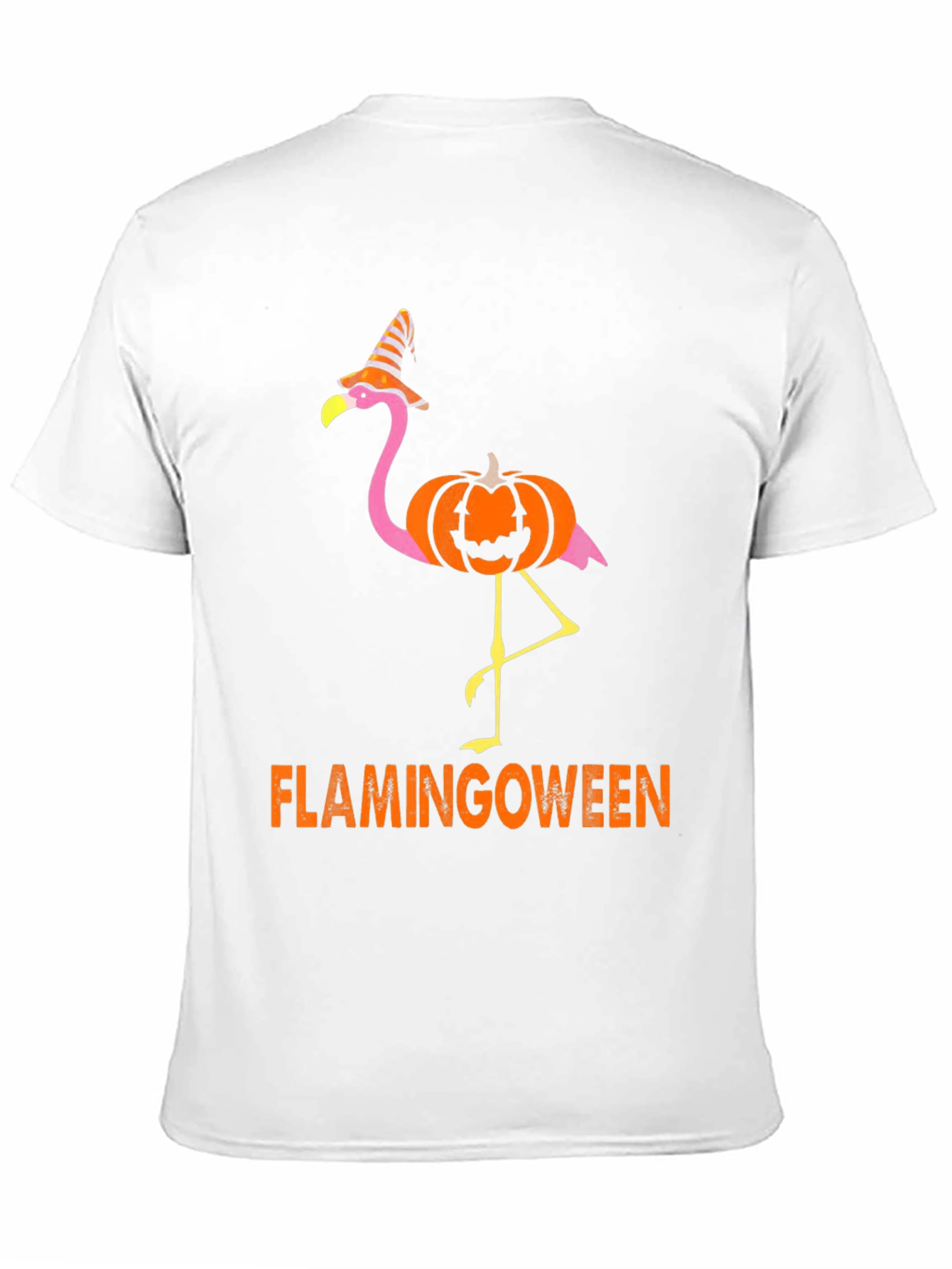 Flamingoween T-Shirt - Halloween Flamingo Pumpkin Witch Hat