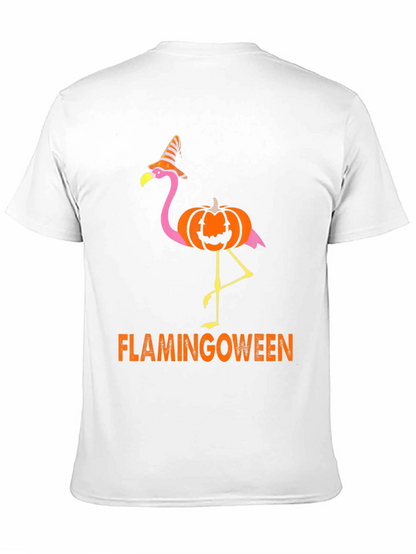 Flamingoween T-Shirt - Halloween Flamingo Pumpkin Witch Hat