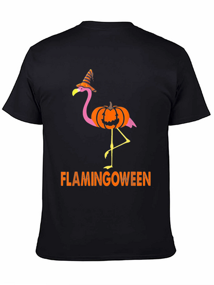 Flamingoween T-Shirt - Halloween Flamingo Pumpkin Witch Hat