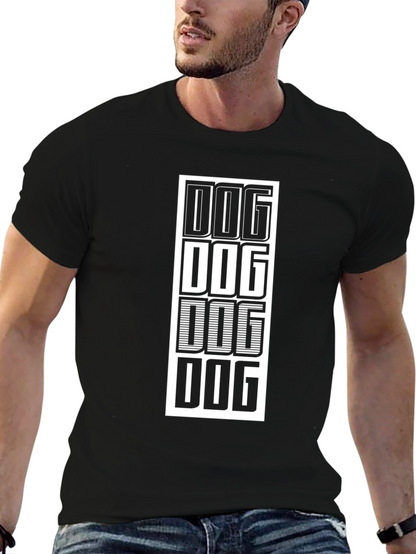 Dog Stack Black T-Shirt Graphic Tee