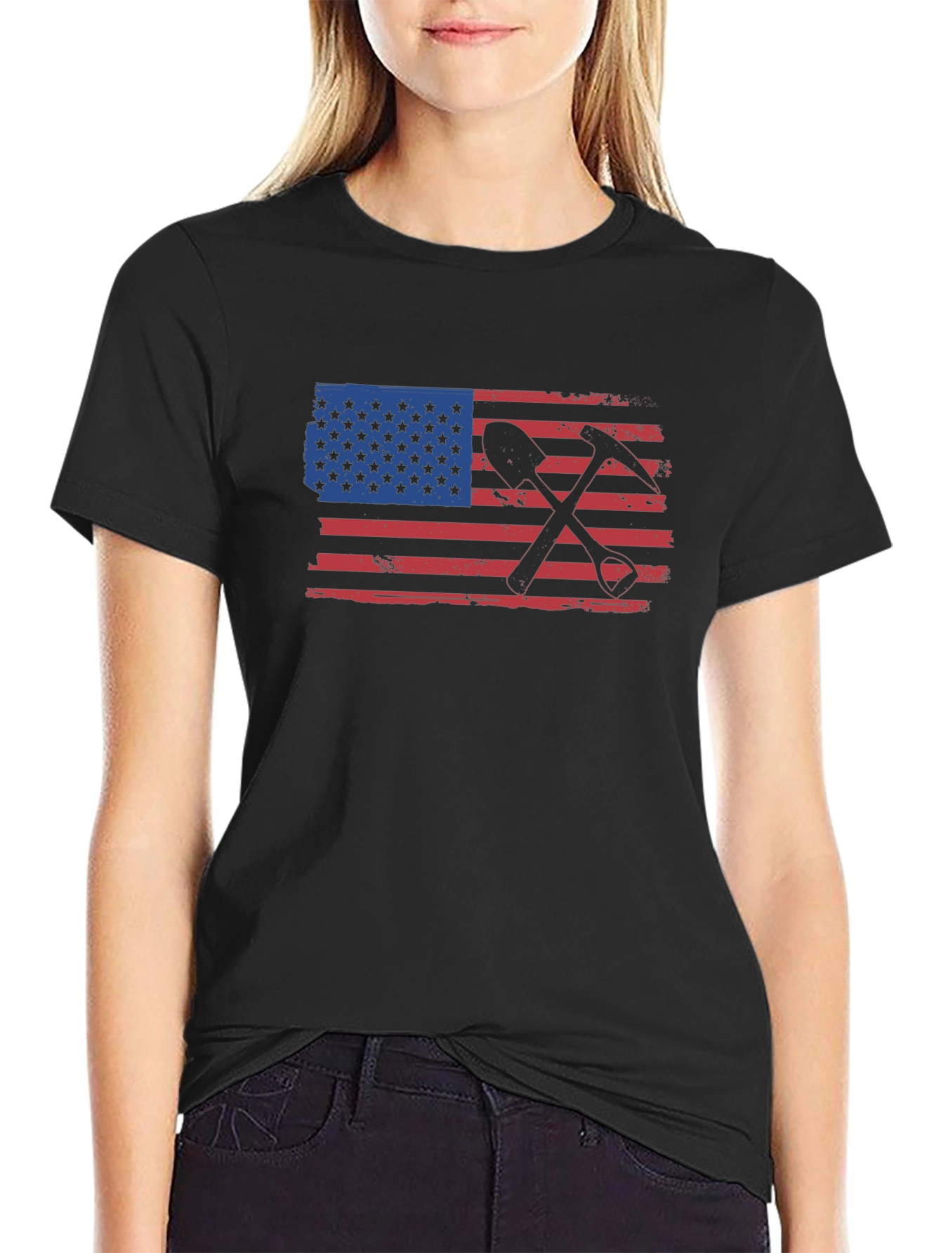 American Miner T-Shirt - Black Graphic Tee