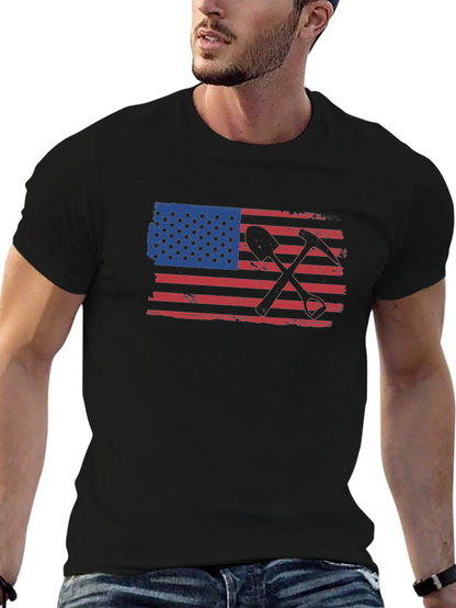American Miner T-Shirt - Black Graphic Tee