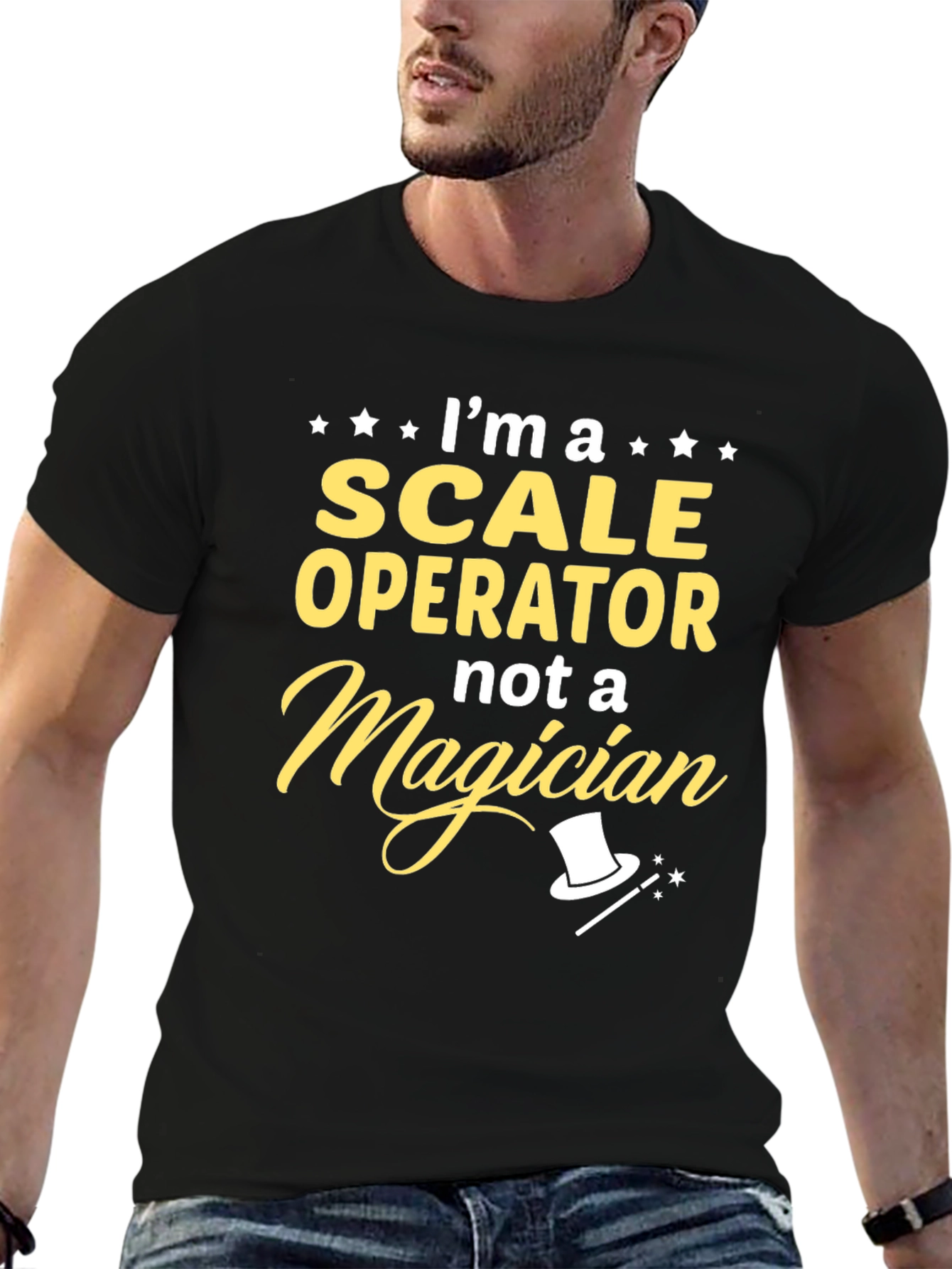 Scale Operator Not a Magician Black T-Shirt