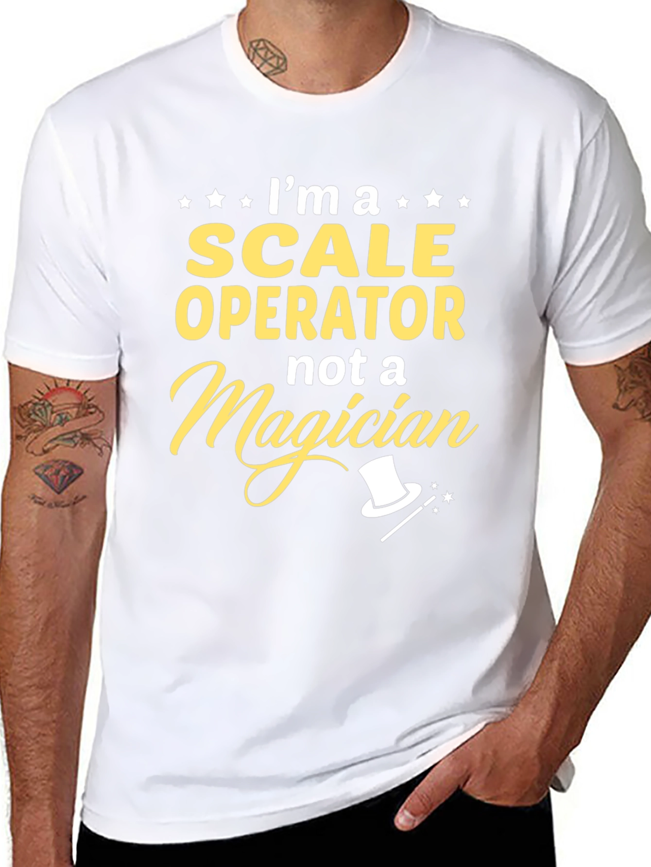 Scale Operator Not a Magician Black T-Shirt