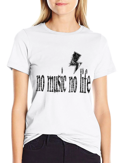 No Music No Life Black Graphic Tee