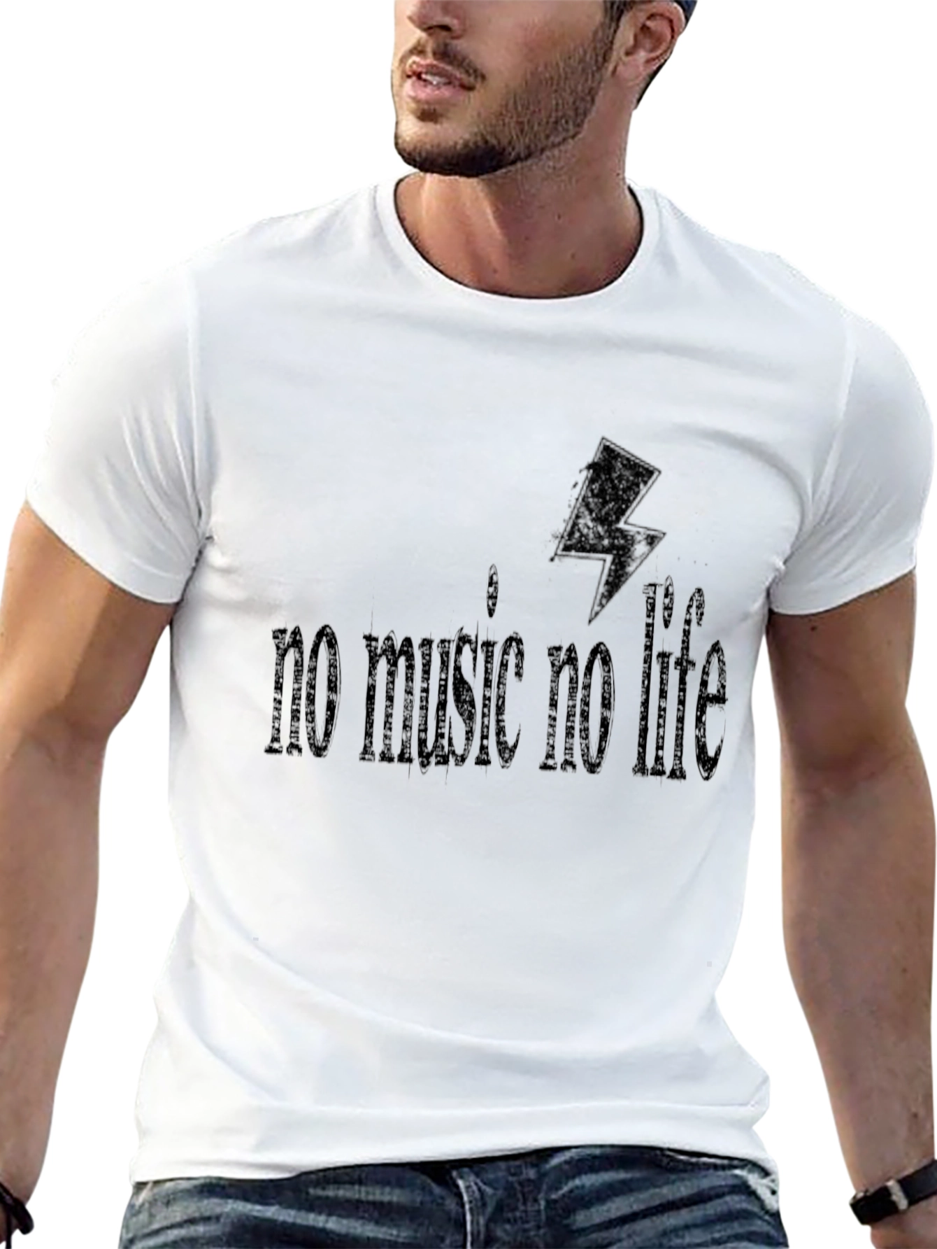 No Music No Life Black Graphic Tee