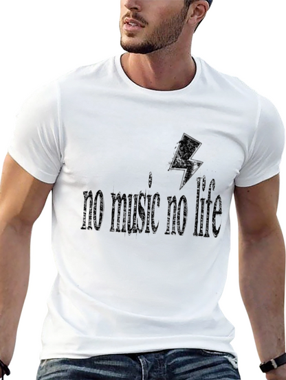 No Music No Life Black Graphic Tee