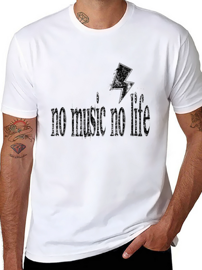 No Music No Life Black Graphic Tee