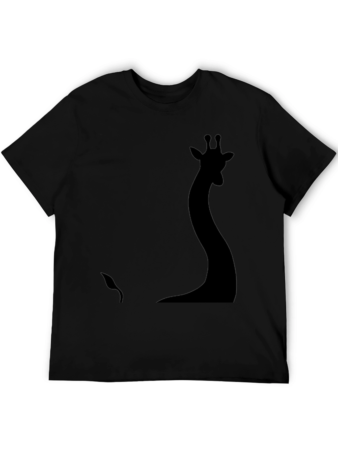 Silhouette Giraffe Graphic Tee - Black