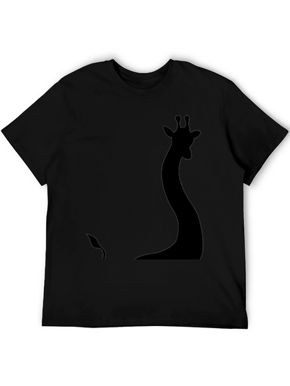 Silhouette Giraffe Graphic Tee - Black