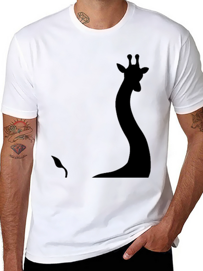 Silhouette Giraffe Graphic Tee - Black