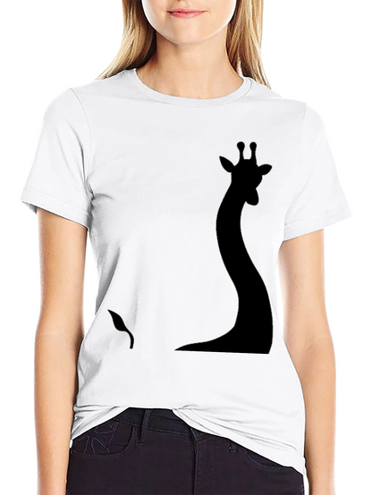 Silhouette Giraffe Graphic Tee - Black