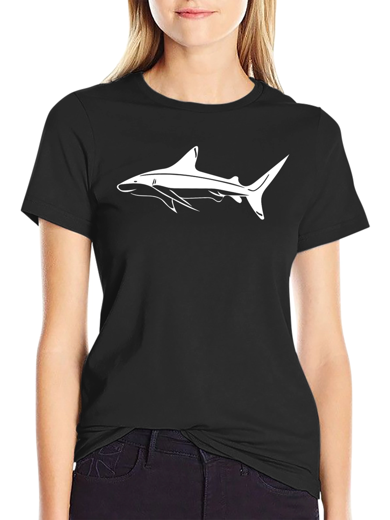 Shark Graphic Tee - Cool Black T-Shirt