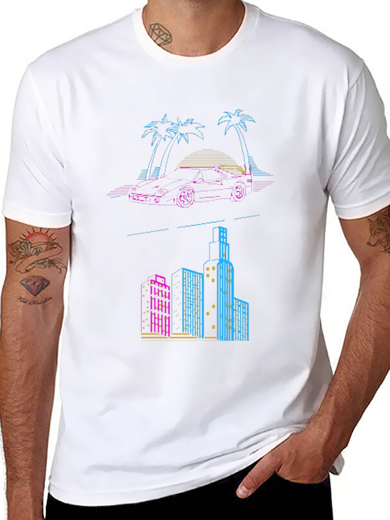 Retro Miami Vice Style T-Shirt