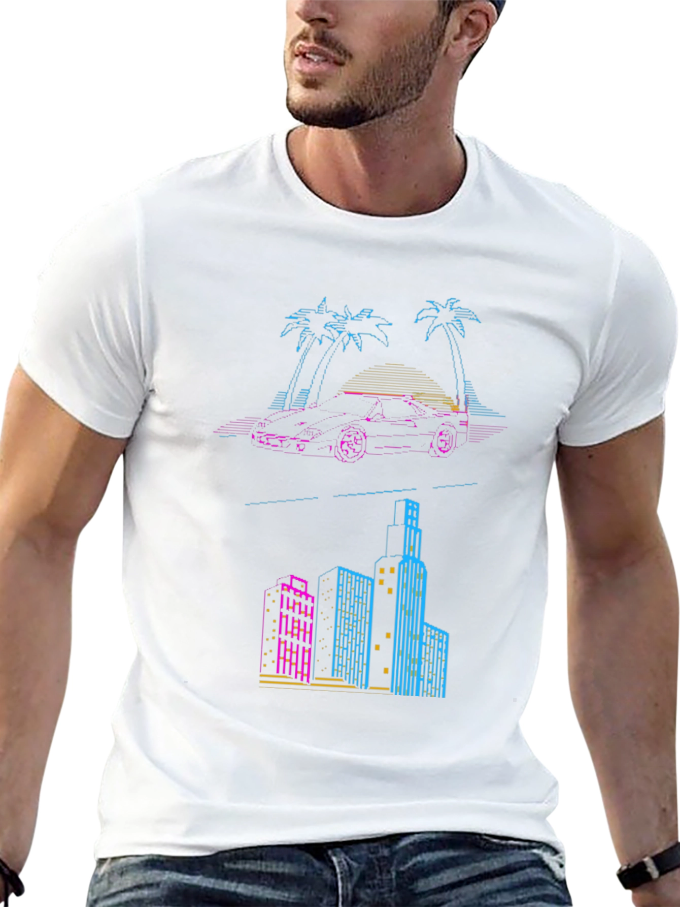 Retro Miami Vice Style T-Shirt