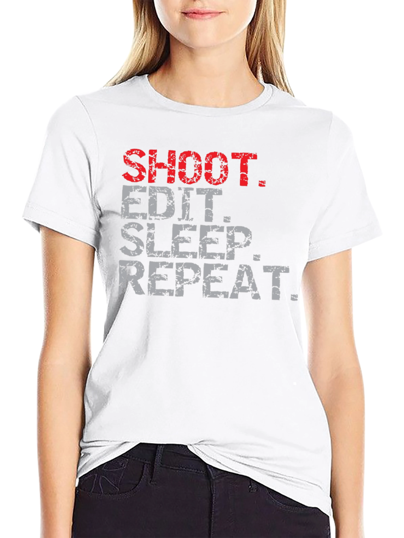 Shoot Edit Sleep Repeat Graphic Tee