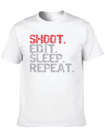 Shoot Edit Sleep Repeat Graphic Tee