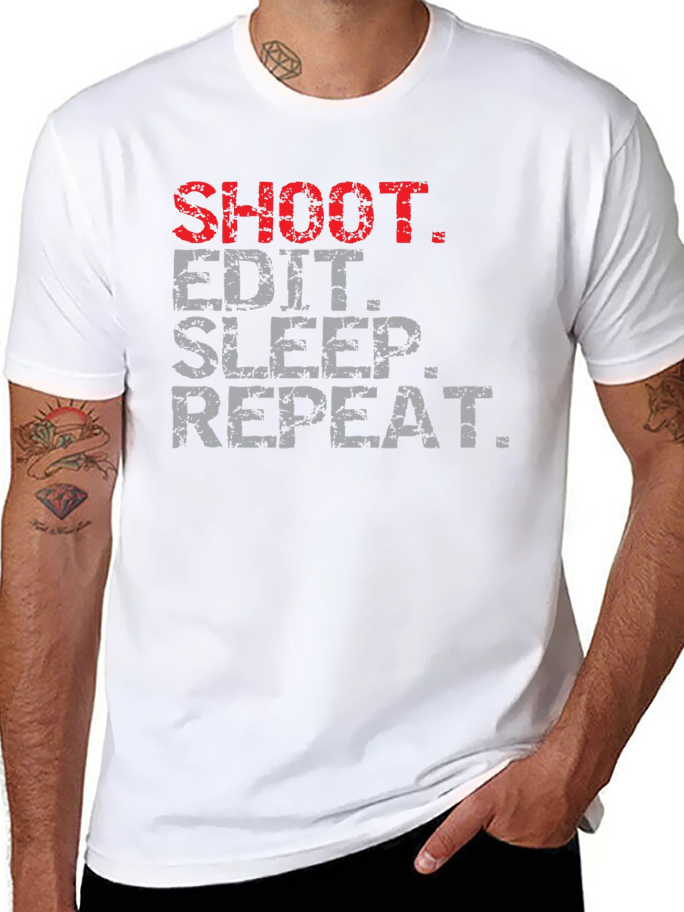 Shoot Edit Sleep Repeat Graphic Tee