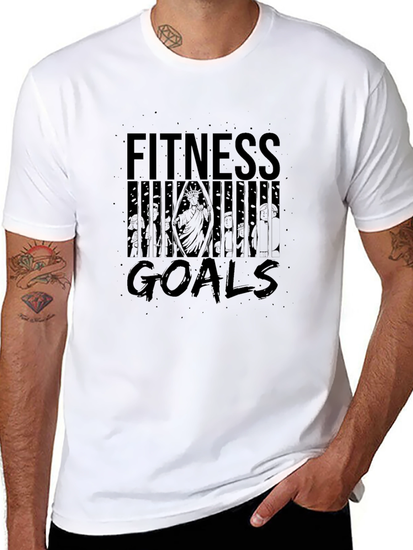 Fitness Goals Graphic Tee - Black